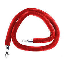 Cordon velour rouge 6'