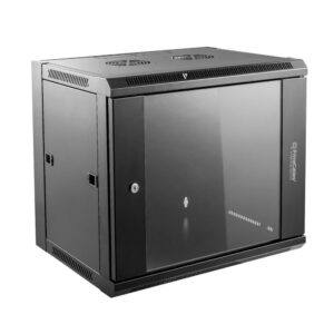 PrimeCables® 9U Wall-Mount Network Server Rack with Dual Ventilation Fans